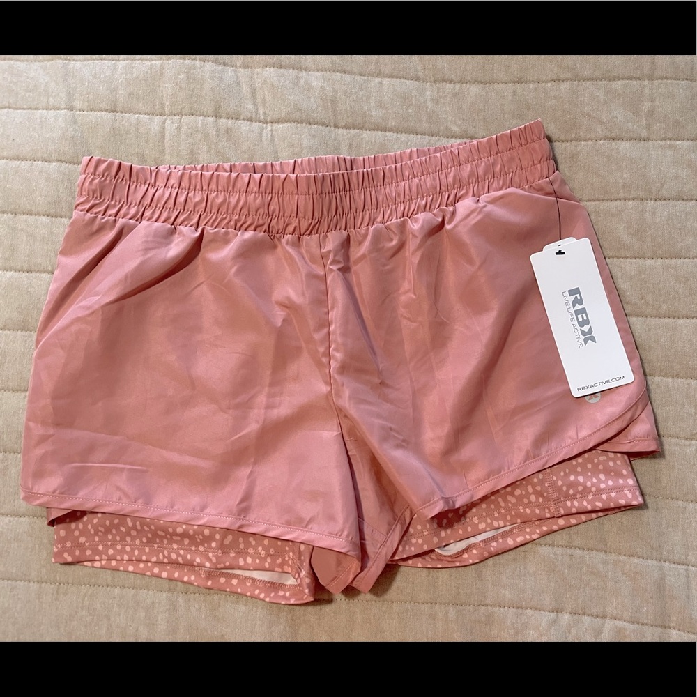 RBX Active Pink Polka Dot Shorts - Size M